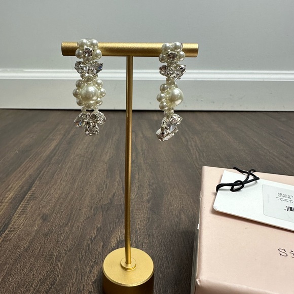 Simone Rocha Daisy Leaf Clyster Earrings - Picture 5 of 7